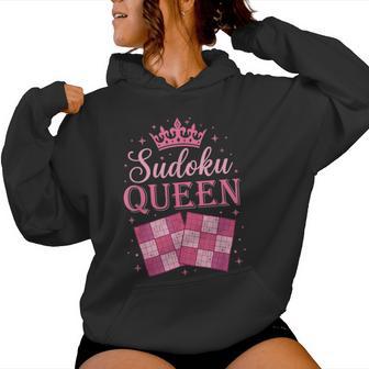 Sudoku Queen Geek Puzzleolver Joueur De Jeu Cérébral Et Fan De Mathématiques Sweat à capuche femme - Cadeauxyz
