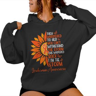 Sunflower Motivational Support Leukemia Awareness Women Women Hoodie - Thegiftio UK