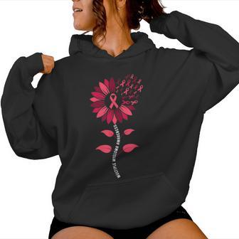 Sunflower Multiple Myeloma Awareness Burgundy Ribbon Women Hoodie - Thegiftio UK