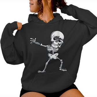 Tête De Mortquelette Dabbing Drôle Pour Fête Gothique Sweat à capuche femme - Cadeauxyz
