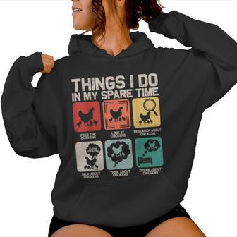 Things I Do In My Spare Time Chicken Farmer Kids N Women Hoodie - Thegiftio UK