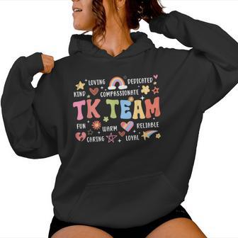 Tk Team Groovy Tk Teacher Transitional Kindergarten Student Women Hoodie - Thegiftio UK
