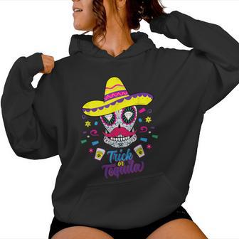Truc De Crâne Deucre Mexicain Ou Tequila Pour Dia De Los Muertos Sweat à capuche femme - Cadeauxyz