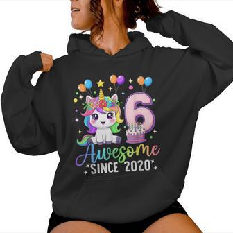 Unicorn 6Th Birthday 6 Year Old Unicorn Party Birthday Girl Women Hoodie - Thegiftio UK