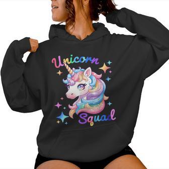 Unicorn Squad Rainbow Magical Fantasy Women Hoodie | Seseable UK