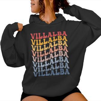 Villalba City Groovy Retro Sudadera con capucha para mujer - Regaloses
