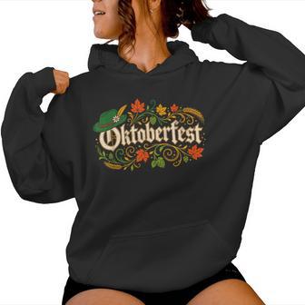 Vintage Fall Autumn Leaves German Oktoberfest Girls Women Hoodie - Thegiftio UK