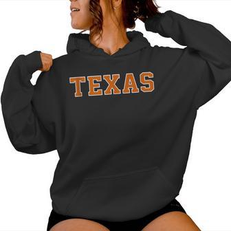 Vintage Texas Texas Retro Orange Women Hoodie - Thegiftio UK