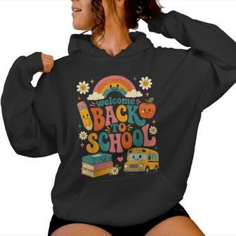 Welcome Back To School Rainbow Teacher Apparel First Day Women Hoodie - Thegiftio UK