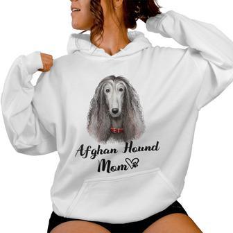 Afghan Hound Mom Mamá Madre De Perro Galgo Afgano Cuello Sudadera con capucha para mujer - Regaloses