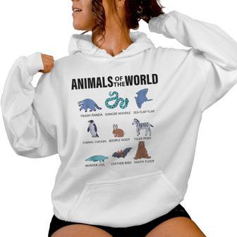Animals Of The World Trash Panda Danger Noodle Sea Flap Flap Women Hoodie - Thegiftio UK