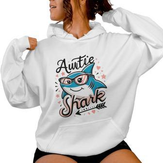Auntie Shark Shark Matching Family For Women Women Hoodie - Thegiftio UK