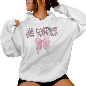 Big Brother Birthday Girl Matching Coquette Pink Bow Women Hoodie - Thegiftio UK