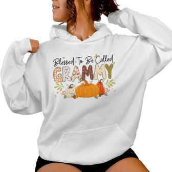 Blessed Grammy Pumpkin Fall Autumn Thanksgiving Mom Women Women Hoodie - Thegiftio UK