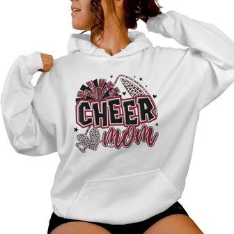 Cheer Mom Maroon Cheerleader Game Day Cheer Mama Football Women Hoodie | Seseable UK
