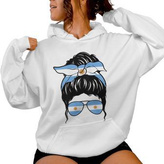 Chica Argentina Bandera Argentina Orgullosa Argentina In Mangas Sudadera con capucha para mujer - Regaloses