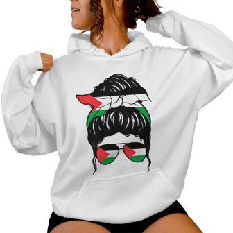 Chica Palestina Bandera Palestina Orgullosa Palestina In Mangas Sudadera con capucha para mujer - Regaloses