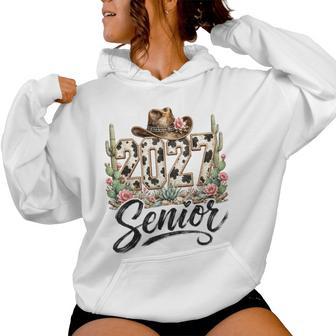 Class Of 2027 Senior Graduate Western Graduation Cactus Love Women Hoodie | Seseable UK