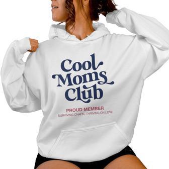 Cool Moms Clubarcastic Madreintage Mamá Divertido Mamá In Mangas Sudadera con capucha para mujer - Regaloses