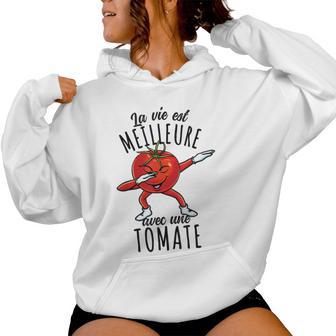 Dabbing Laie Est Meilleure Avec Une Tomate Sweat à capuche femme - Cadeauxyz