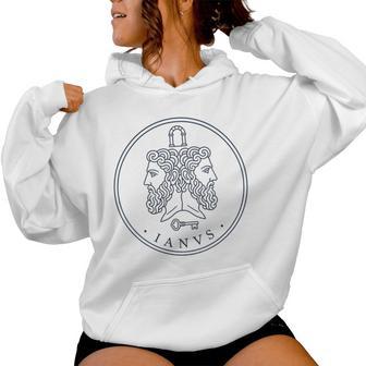Dios Romano De Las Puertas Arte De La Mitología De La Antigua Roma Sudadera con capucha para mujer - Regaloses