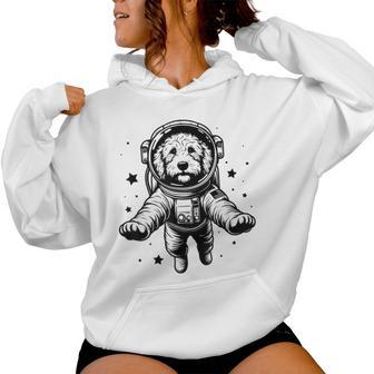Dog Dad Mompace 宇宙飛行士ゴールデンドゥードル レディースパーカー - Kawaiitshirt