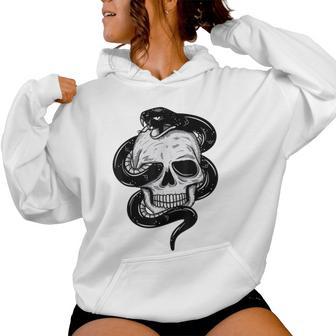 Erpent Et Crâneerpent Tatouage Motard Cadeau Homme Sweat à capuche femme - Cadeauxyz