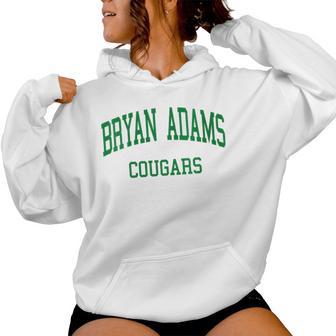 Escuelaecundaria Bryan Adams Hs Dallas Tx Retro Cuello Sudadera con capucha para mujer - Regaloses