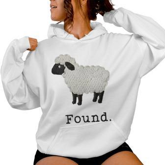 Found Sheep Psalm 23 Christian Faith Lamb Minimalist Women Hoodie - Thegiftio UK
