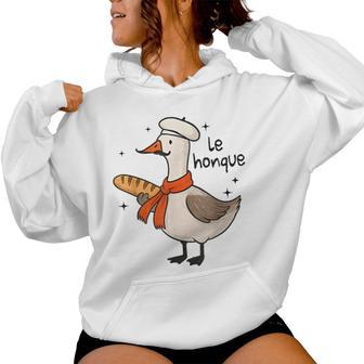 French Goose Le Honque French Meme Geese Duck Lover Women Hoodie - Thegiftio UK