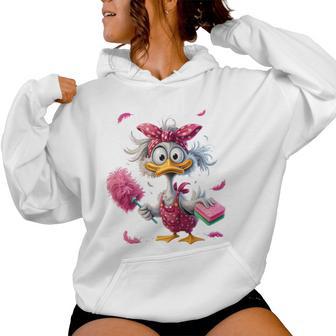 Duck Cleaning Housework Cleaner Housewives Women Hoodie - Thegiftio UK