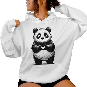I Love Pandas 面白い、パンダが大好き レディースパーカー - Kawaiitshirt