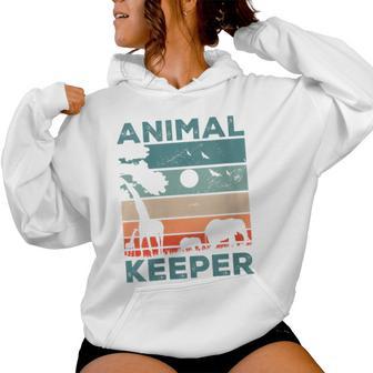 Gardien Animal Graphique Rétro Zoo Pour Amoureux Des Animaux Zoo Sweat à capuche femme - Cadeauxyz