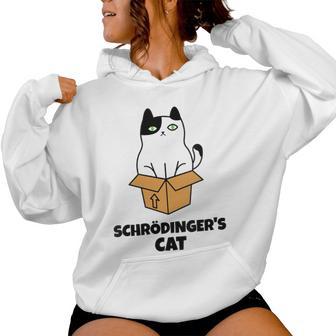 Gato Dechrödinger Cuello Sudadera con capucha para mujer - Regaloses