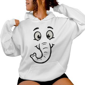 Halloween Elephant Face Cute Animal Costume Kids Women Women Hoodie - Thegiftio UK