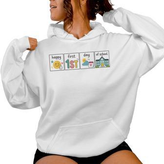 Happy First Day Of School Teacher Back To School Student Women Hoodie | Seseable UK