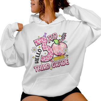 Hello Third Grade Back To School Cute 3Rd Grade Girls Kids Women Hoodie - Thegiftio UK