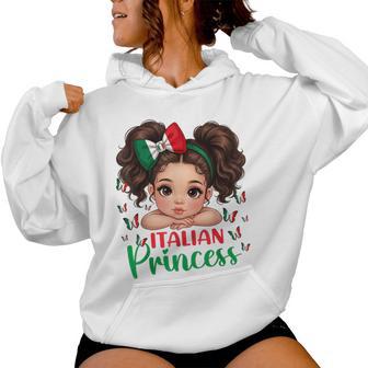Italian Princess For Girls Italy Flag Girl Kids Toddler Women Hoodie - Thegiftio UK