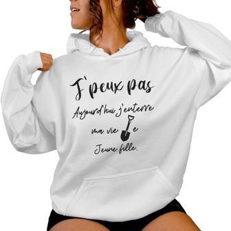 J'peux Pas J'enterre Maie De Jeune Fille Bride Mariée Evjf Sweat à capuche femme - Cadeauxyz