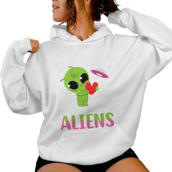Just Girl Who Loves Aliens Extraterrestrial Girls Kids Women Women Hoodie - Thegiftio UK