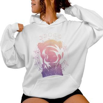 Kawaii Anime Japonaise Otaku Girl Croissant De Lune Pastel Goth Sweat à capuche femme - Cadeauxyz