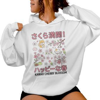 Kawaiiakura Animaux Happypring Fleurs De Cerisier Japonais Sweat à capuche femme - Cadeauxyz