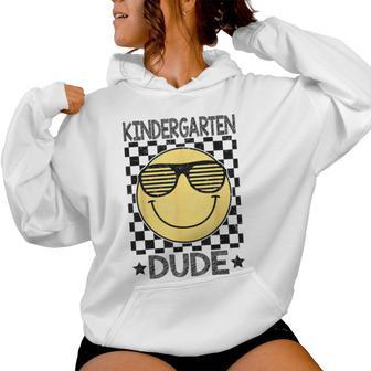 Kindergarten Dude Groovy Back To School Kinder Boy Kids Women Hoodie - Thegiftio UK