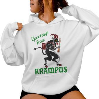 Krampus -Aludos De Krampus Hombres Es Niños Navidad In Mangas Sudadera con capucha para mujer - Regaloses