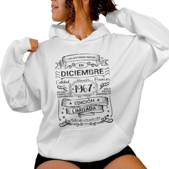 Las Leyendas Nacen En Diciembre 1967 Hombre Sudadera con capucha para mujer - Regaloses