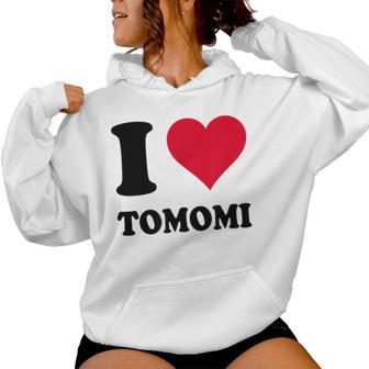 I Love Tomomi レディースパーカー - Kawaiitshirt