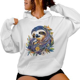 Maman Paresseux Et Bébé Sweat à capuche femme - Cadeauxyz