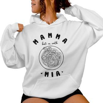 Mamma Mia Best Mum Ever スパゲッティ イタリアンヌードルラブ レディースパーカー - Kawaiitshirt