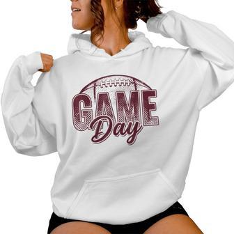 Maroon Game Day Football Touchdown Season Kids Women Hoodie - Thegiftio UK