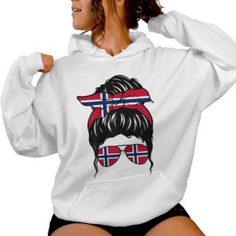 Noruega Niña Noruega Bandera Noruega Orgullosa Noruega Sudadera con capucha para mujer - Regaloses